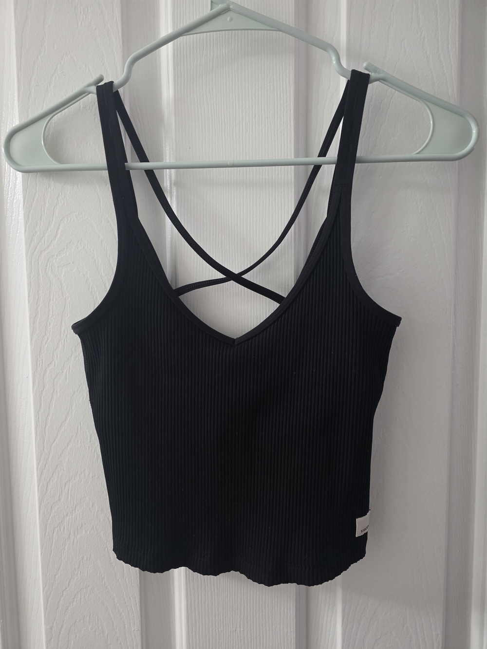Ribbed V-Neck Strappy Top